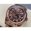 Rolex Sky-Dweller 336934 1:1 Best Edition Rose Gold Chocolate Dial Steel Swiss 2824 Movement