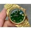 Rolex Day-Date 228238 Yellow Gold Green Crystal Dial Gain Weight President Bracelet 3255 Movement