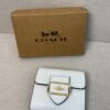 Coach September new signature logo patent leather premium leather wallet