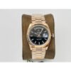 Rolex Day-Date Rose Gold Black Dial Super Clone Swiss 3255 Movement