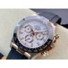 Rolex Daytona 116515 Rose Gold White Dial Rubber Strap A7750 Movement
