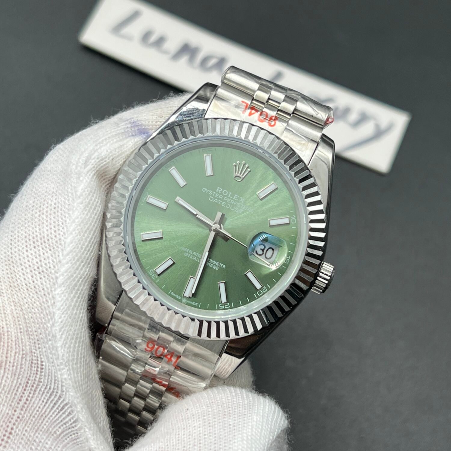 Rolex Datejust 41 Mint Green Dial Steel & White Gold m126334-0028