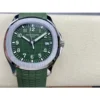 Patek Philippe Aquanaut 5168G-010 SS 3KF Best Edition Green Dial on Green Rubber Strap A324 Super Clone V3