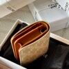 Triomphe compact wallet in shiny calfskin