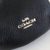COACH prse kiss lock print solid color coin purse Black