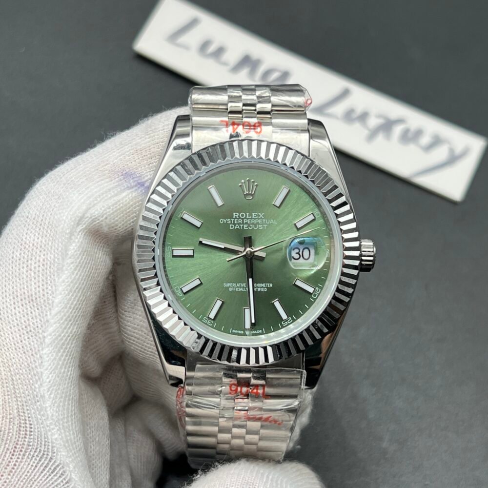 Rolex Datejust 41 Mint Green Dial Steel & White Gold m126334-0028