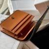Triomphe compact wallet in shiny calfskin brown monogram