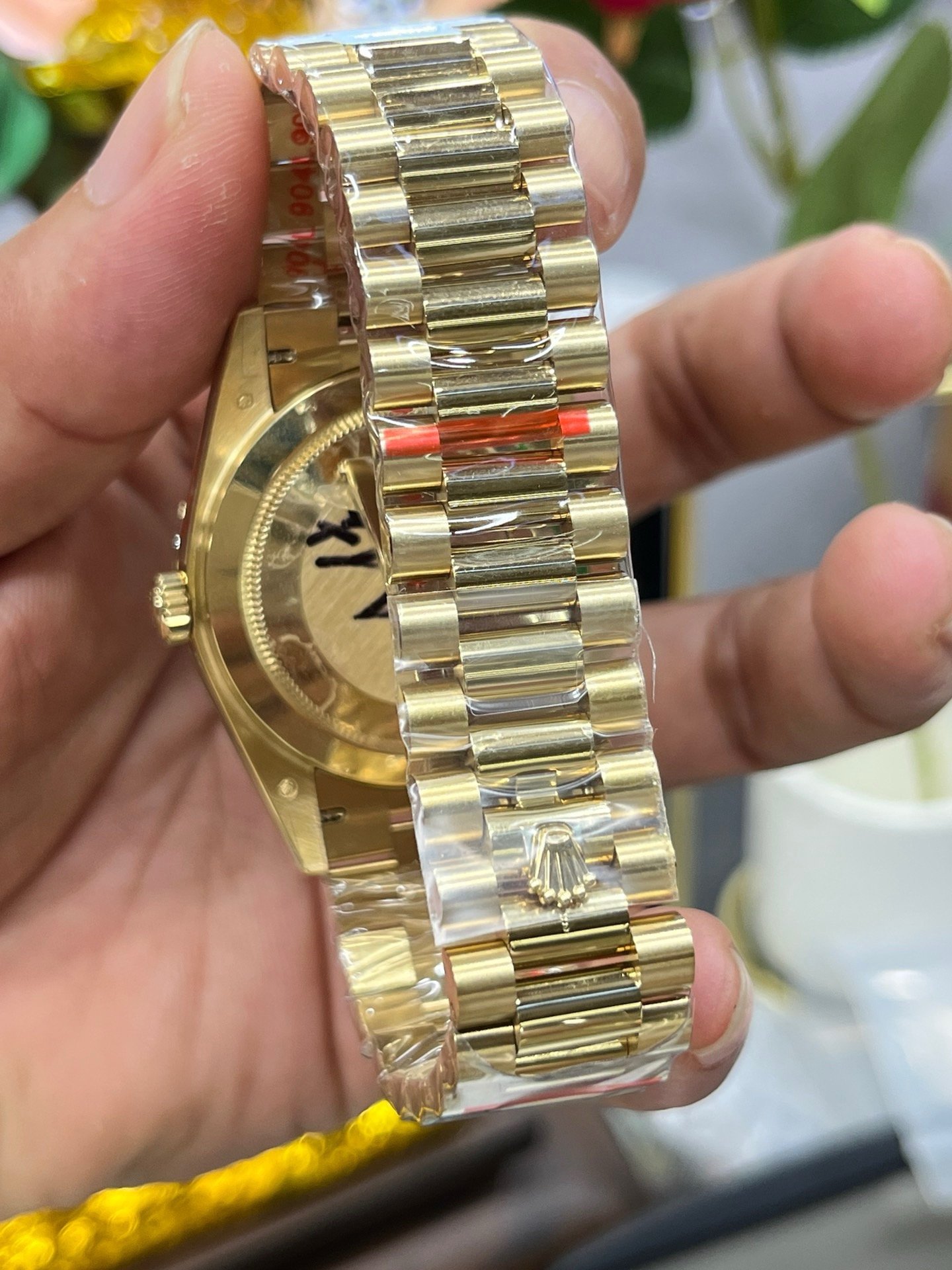 Rolex Day-Date 228238 Black Crystal Dial Yellow Gold President Bracelet Swiss 3255 Movement