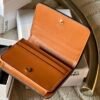 Triomphe compact wallet in shiny calfskin brown monogram