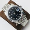 Rolex Datejust Black Dial Diamond White Gold Swiss Clone Movement