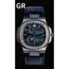 PATEK PHILIPPE Nautilus 5724G-001 SS GRF 1:1 Best Edition Blue Dial on Blue Leather Strap A240
