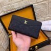 LV zipper wallet embossed wallet wallet card holder