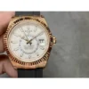 Rolex Sky-Dweller m336235-0003 rose gold and white Dial Rubber Strap 2824 Movement