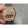 Rolex Sky-Dweller m336235-0002 rose gold and Chocolate color Dial Rubber Strap 2824 Movement