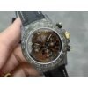 Rolex DIW Modified Datona Carbon Fiber Brown Gold Dial Swiss 4130 Movement