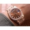 Rolex Day-Date 228345RBR Chocolate color Diamond Dial Steel 3255 Movement