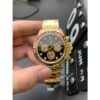Rolex Daytona 116598 Rainbow Yellow Gold Diamond Black Dial Super Clone 4130