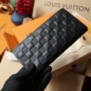 LV brazza wallet card holder embossed style