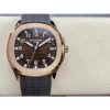 Patek Philippe Aquanaut 5167R-001 RG 3KF Best Edition Brown Dial on Black Rubber Strap A324 Super Clone V3