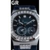 PATEK PHILIPPE Nautilus 5724G-001 SS GRF 1:1 Best Edition Blue Dial on Blue Leather Strap A240