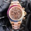 Rolex Over the top of the Rainbow - Rolex rainbow Ring Datona Platinum eye Cal.7750 mechanical timing