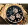 Rolex Daytona Gold Black Diamond 1:1 Super Clone 4130 Movement