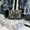 montaigne glycine wallet in blue oblique print fabric