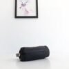 COACH prse kiss lock print solid color coin purse Black