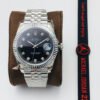 Rolex Datejust Black Dial Diamond White Gold Swiss Clone Movement
