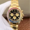 Daytona Rainbow Diamond Yellow Gold Stainless Steel 40mm