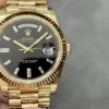 Rolex Day-Date 228238 Rose Gold Black Crystal Dial President Bracelet Swiss 3255 Movement