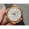 Rolex Sky-Dweller m336235-0003 rose gold and white Dial Rubber Strap 2824 Movement