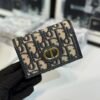 montaigne glycine wallet in blue oblique print fabric