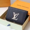 LV Silk Screen Blue Wallet Card Holder Wallet 11×8.5×3.5 cm