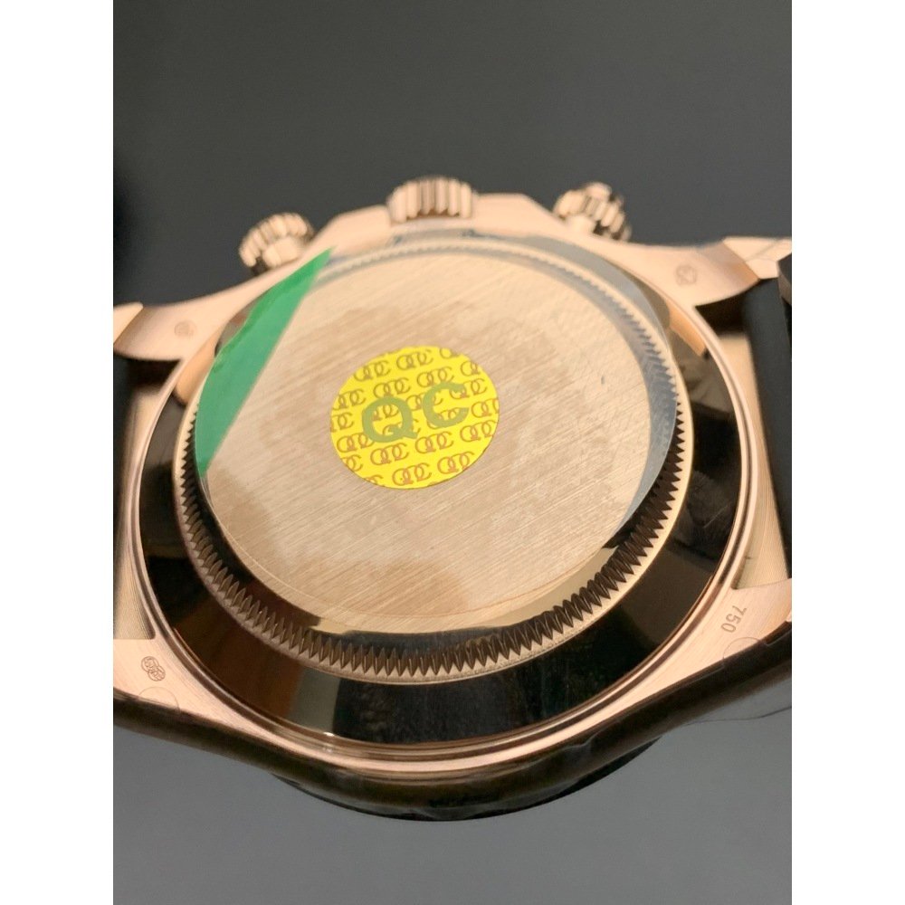 Rolex Daytona 116515LN Rose Gold Dial Rubber Strap Swiss 4130 Movement