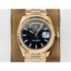 Rolex Day-Date Rose Gold Black Dial Super Clone Swiss 3255 Movement