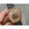 Rolex Sky-Dweller m336235-0002 rose gold and Chocolate color Dial Rubber Strap 2824 Movement