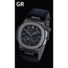 PATEK PHILIPPE Nautilus 5712G-001 SS GRF 1:1 Best Edition Black Dial on Black Leather Strap A240