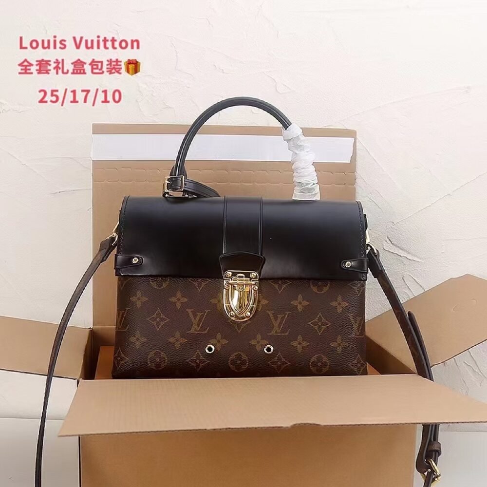 Reading flower color matching leather single room handbag Specification: 25*17*10cm