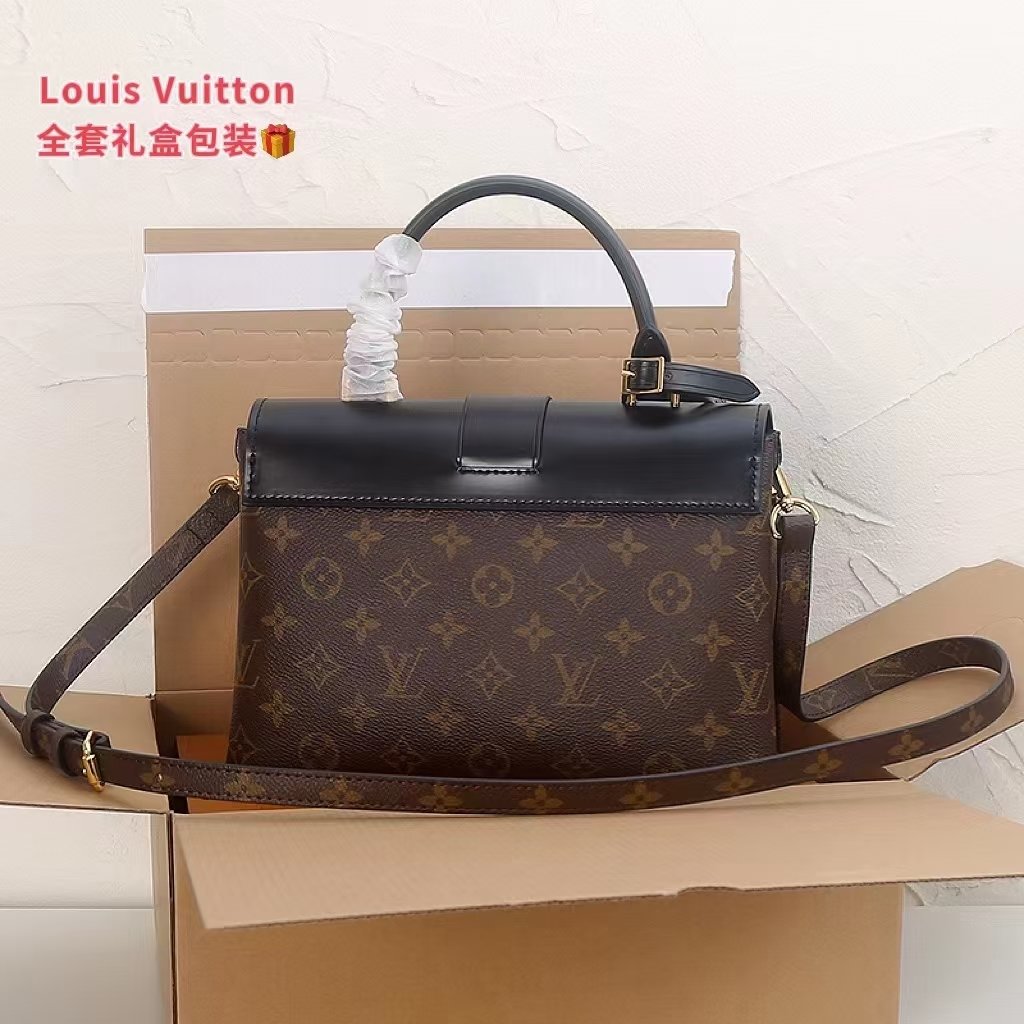 Reading flower color matching leather single room handbag Specification: 25*17*10cm