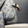 Crossbody Chest Bag for Men, Black Embossed, Size: 125 x 18 cm