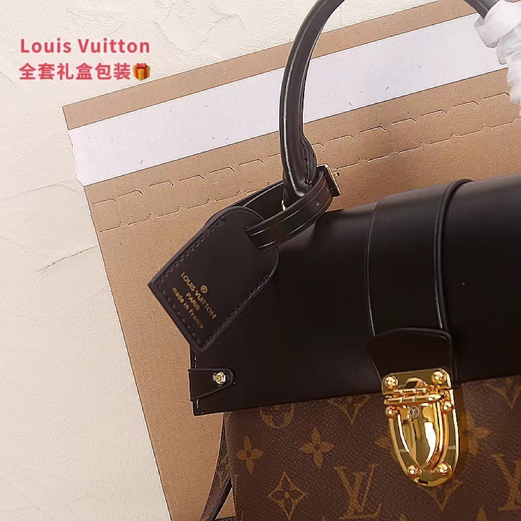 Reading flower color matching leather single room handbag Specification: 25*17*10cm