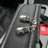 Crossbody Chest Bag Men's Black Embossed Size 18.5/11/6.5cmp