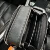 Crossbody Chest Bag Men's Black Embossed Size 18.5/11/6.5cmp