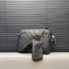 Crossbody Chest Bag for Men, Black Embossed, Size: 125 x 18 cm